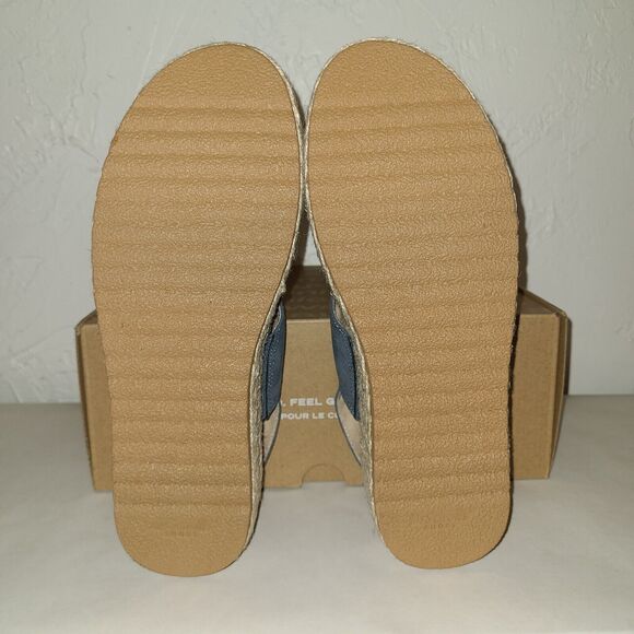 Woman's Sandals Dr. Scholl's Ember, Oxide Blue Wedge Sandal Size 9.5 - Picture 4 of 9